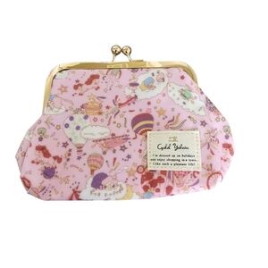 Sanrio little twin stars Liberty Gamaguchi Purse Pouch Pink From Japan